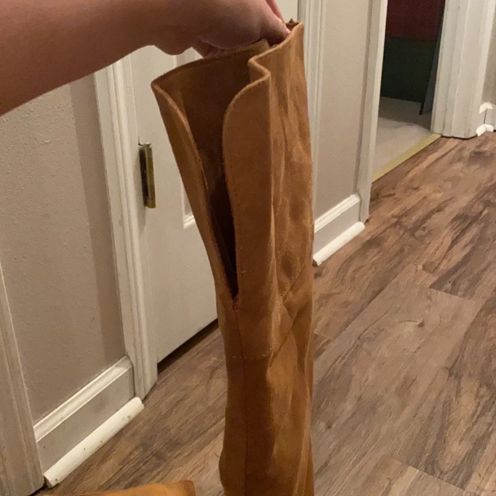Over the Knee Boots in Camel color